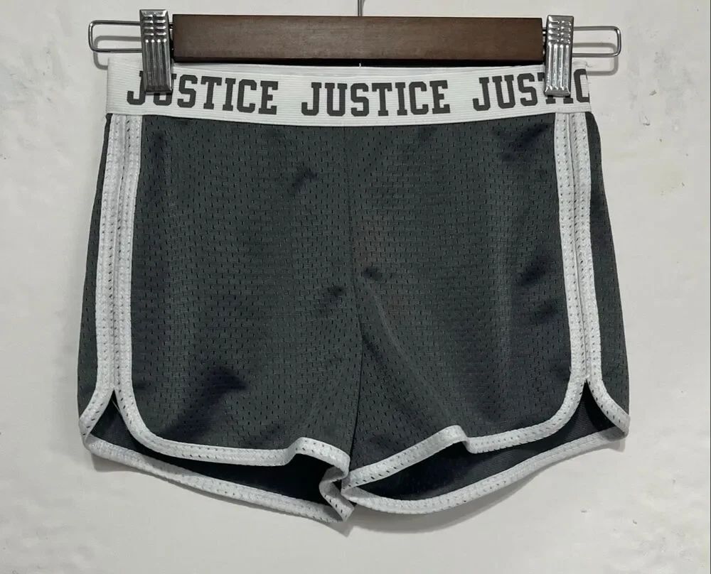 Justice Active Gray Athletic Shorts   Size 8